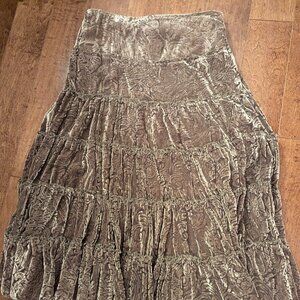 velvet like skirt - sand colour.  size 6
